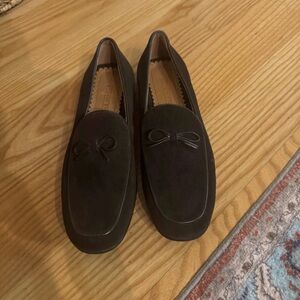 Lands end suede loafers women 8.5